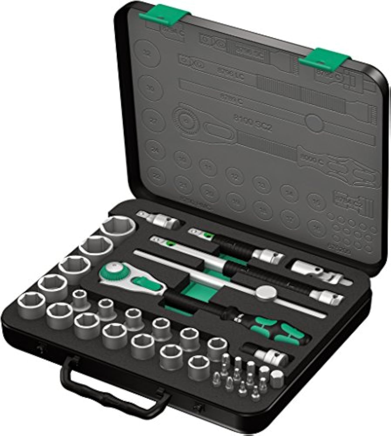 Wera 8100 SC 2-1/2-Inch 1/2-Inch Dr. Set 2, Multi-Color, Alloy Steel