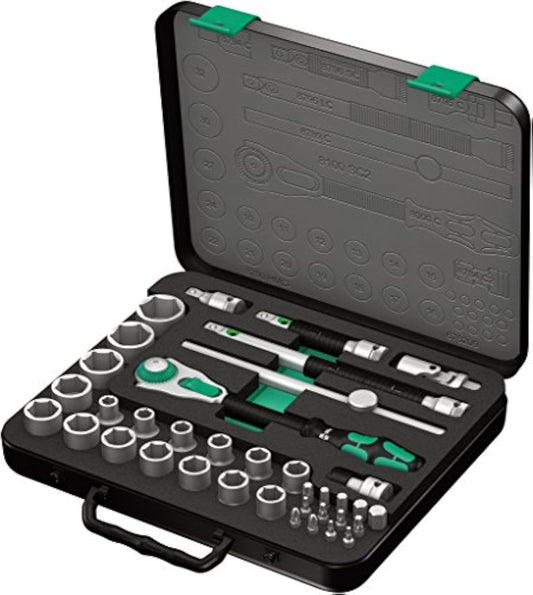 Wera 8100 SC 2-1/2-Inch 1/2-Inch Dr. Set 2, Multi-Color, Alloy Steel