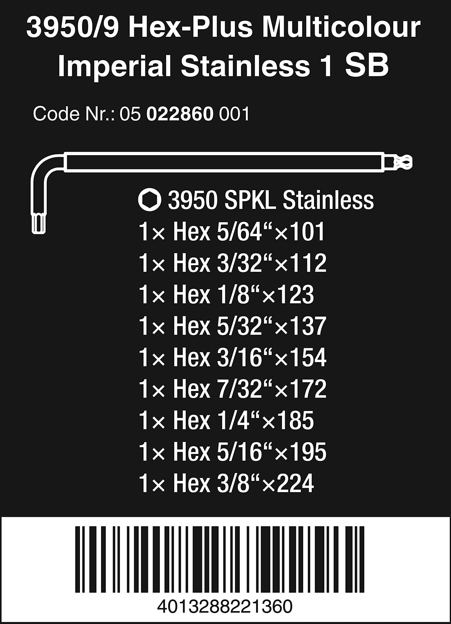 3950/9 Hex-Plus Multicolour Imperial Stainless 1, Imperial, Stainless Steel