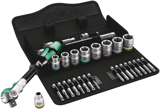 WERA 05004049001 8100 SB 9 Zyklop Imperial Speed Ratchet Set, 3/8" Drive